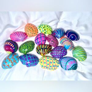 Colorful Hand-Painted Seashells sealed and ready to enjoy